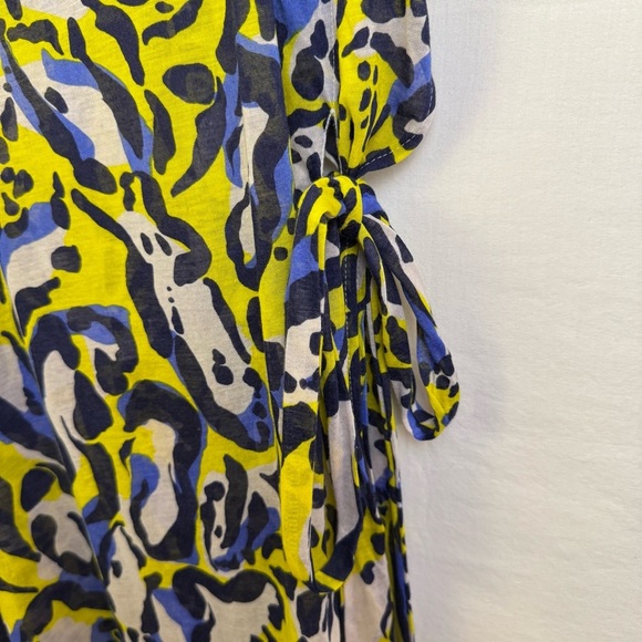 H&M Yellow and Blue Patterned Dress Women’s Size M - Picture 4 of 6